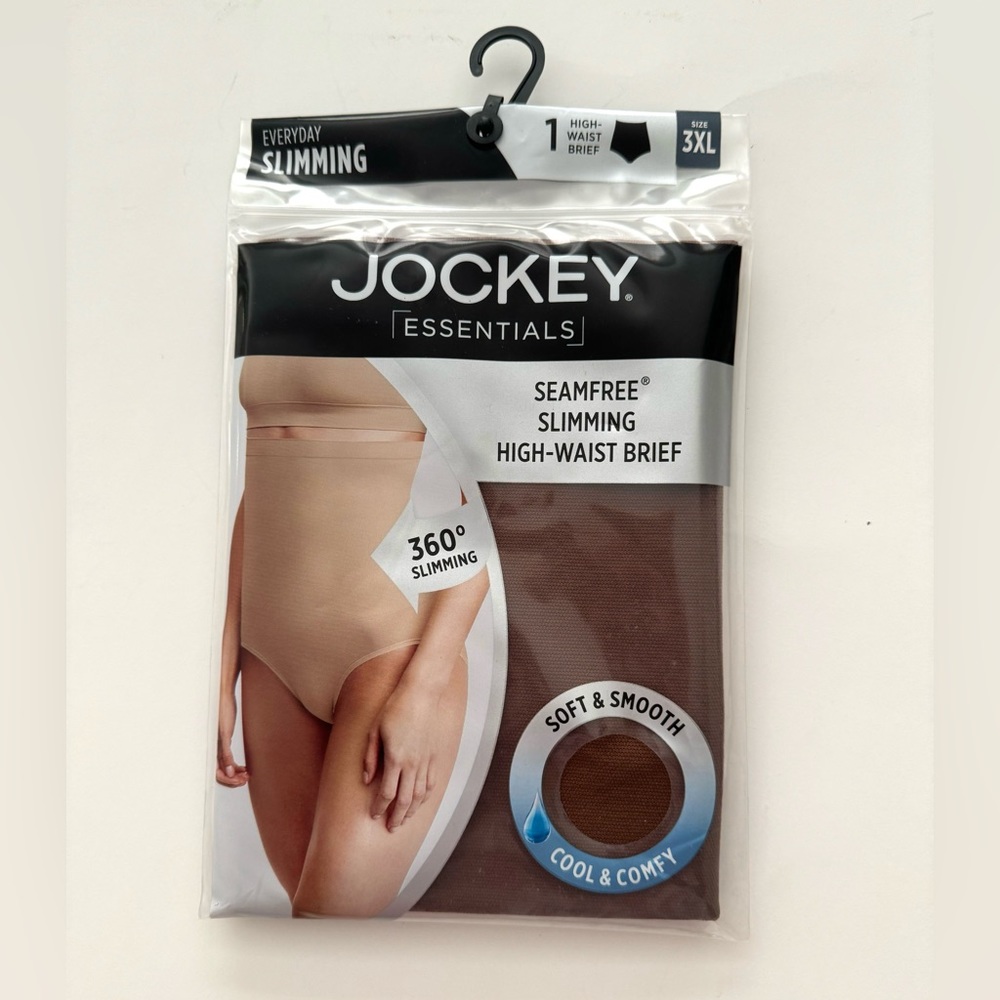 NEW Jockey Essentials Seamfree Slimming High Waist Brief Brown 3XL